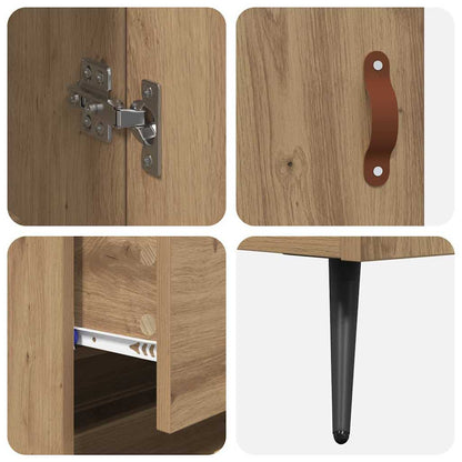 Highboard-Schrank mit Regal 2 stk. Artisan-Eiche Holzwerkstoff