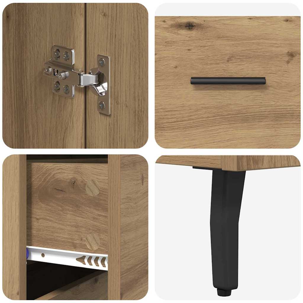 Highboard 2 pcs Artisan-Eiche 69,5 x 32,5 x 180 cm
