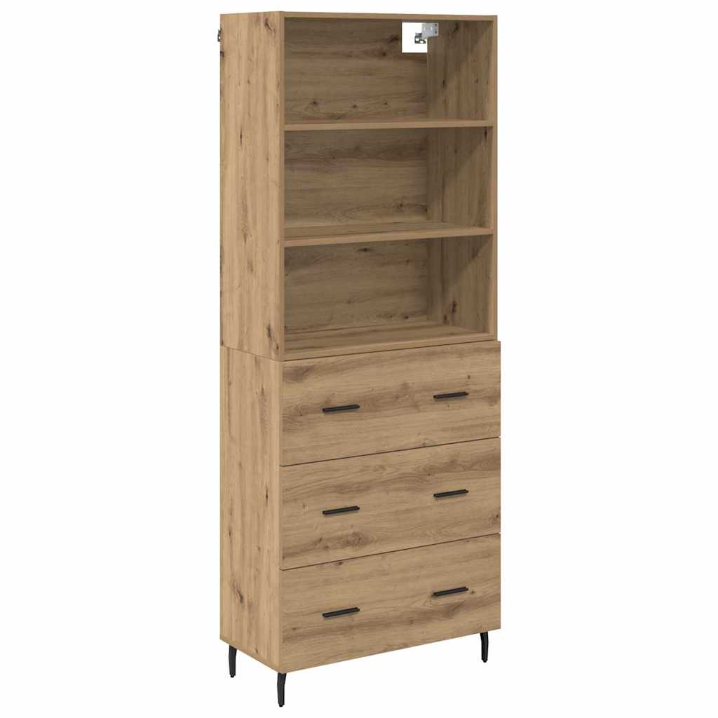 Highboard 2 pcs Artisan-Eiche 69,5 x 32,5 x 180 cm