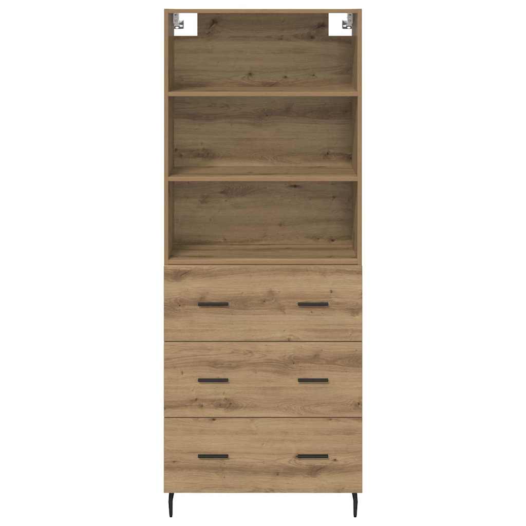 Highboard 2 pcs Artisan-Eiche 69,5 x 32,5 x 180 cm