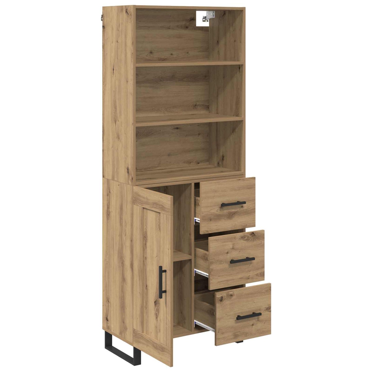 Highboard 2 stk. Artisan-Eiche 69,5 x 34 x 180 cm
