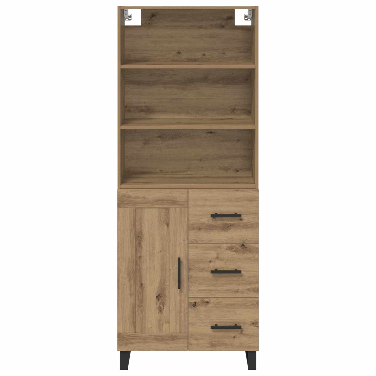Highboard 2 stk. Artisan-Eiche 69,5 x 34 x 180 cm