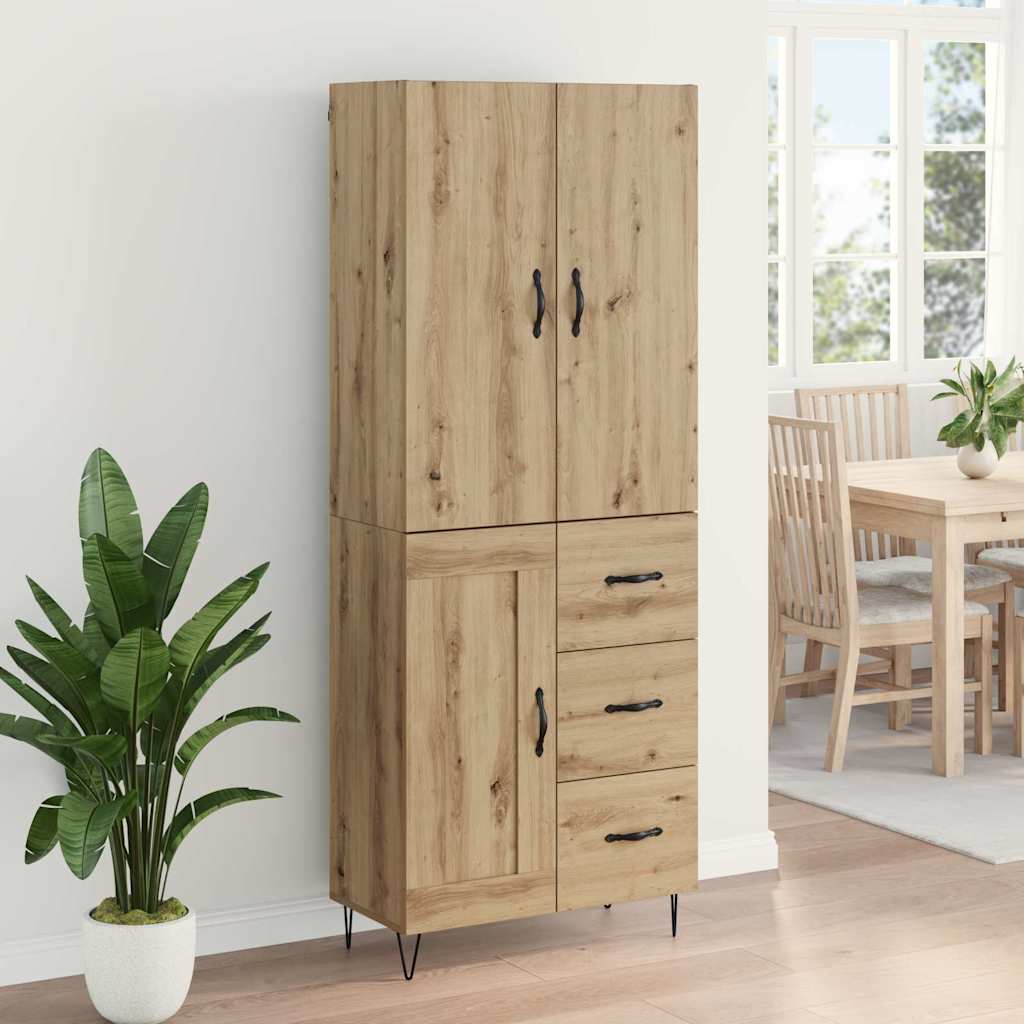 Highboard 2 stk. Artisan-Eiche 69,5 x 34 x 180 cm Holzwerkstoff