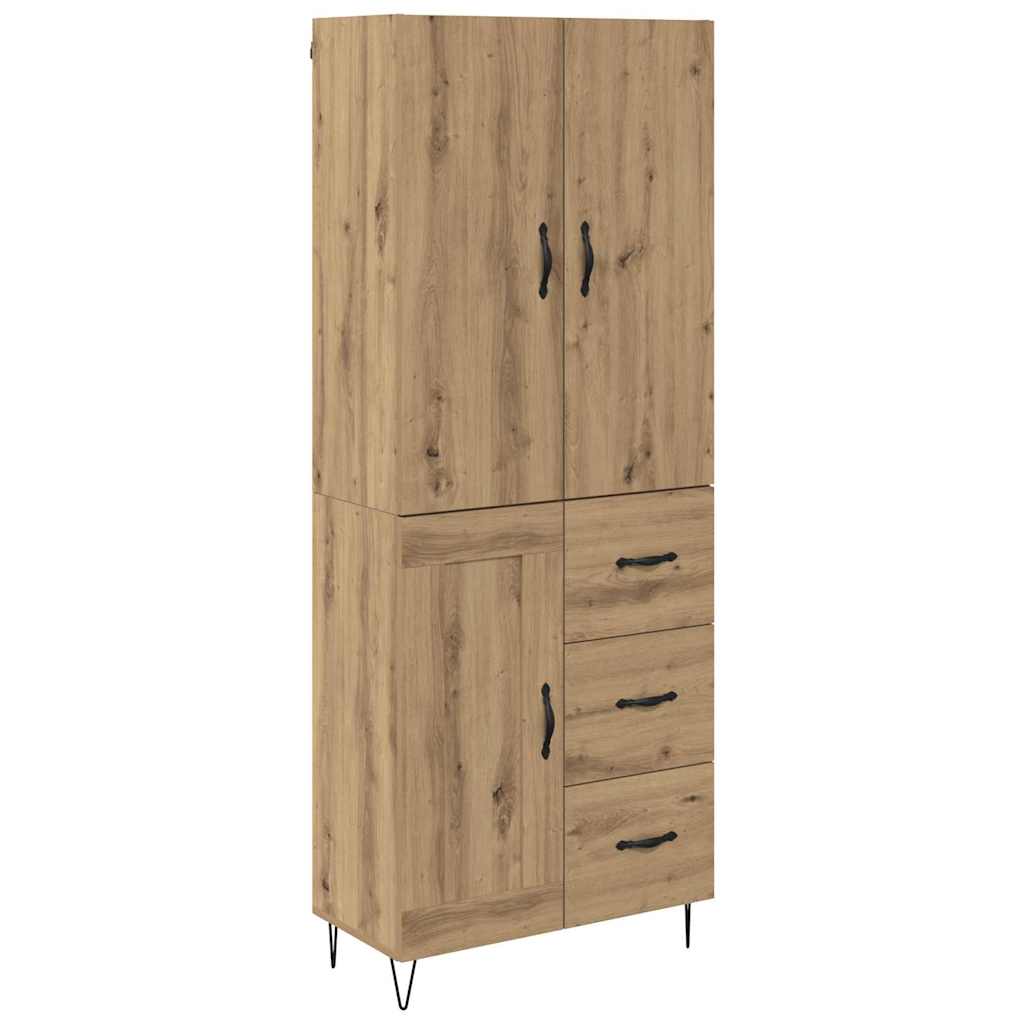 Highboard 2 stk. Artisan-Eiche 69,5 x 34 x 180 cm Holzwerkstoff