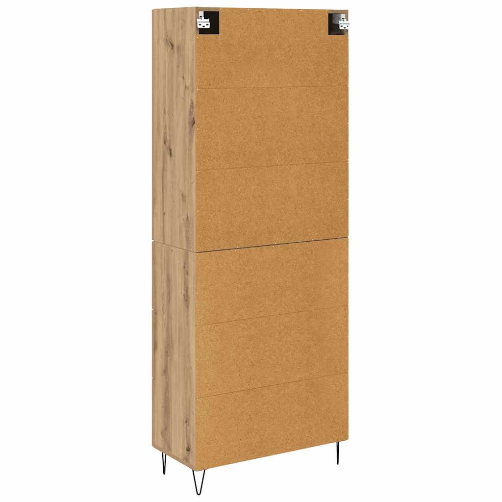 Highboard 2 stk. Artisan-Eiche 69,5 x 34 x 180 cm Holzwerkstoff