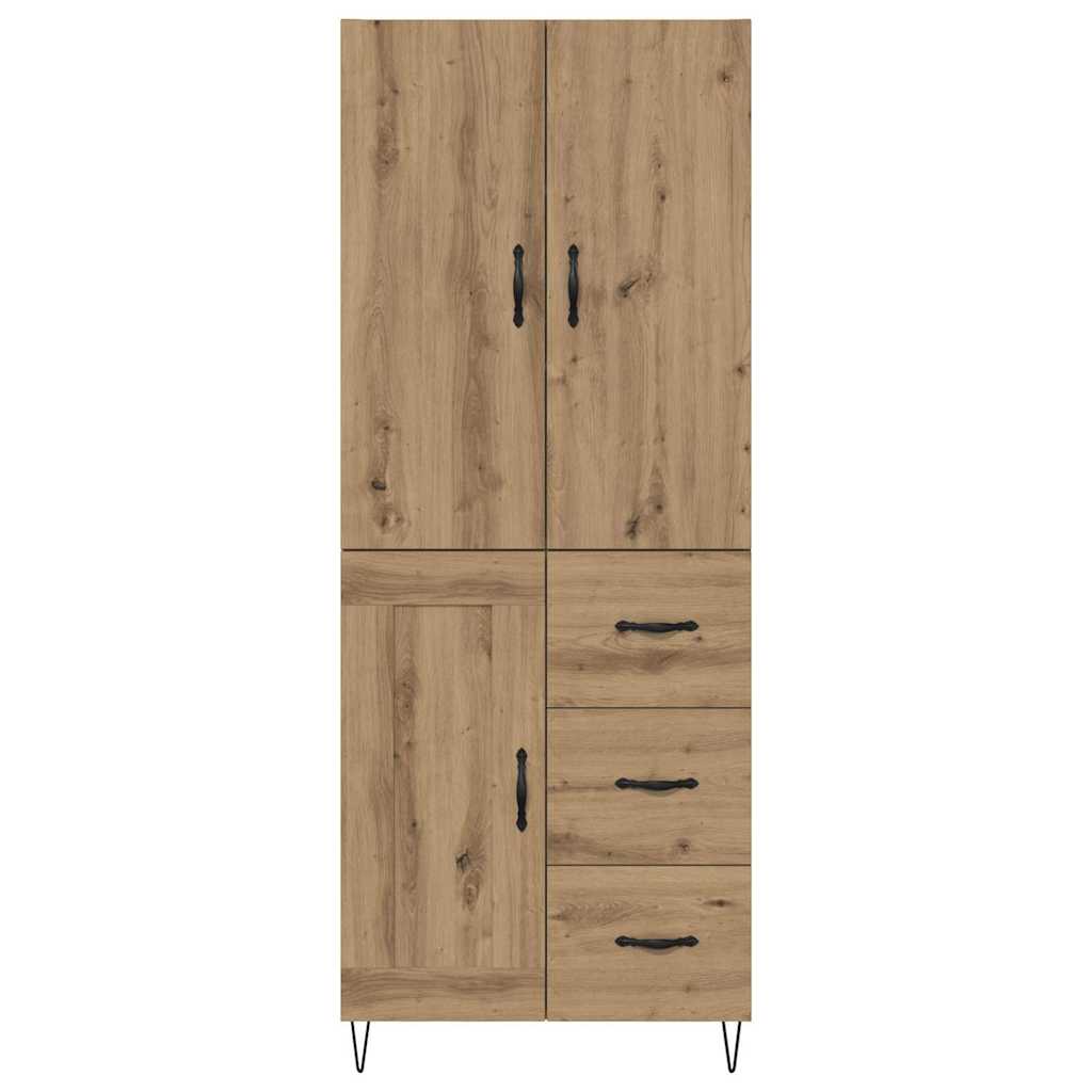 Highboard 2 stk. Artisan-Eiche 69,5 x 34 x 180 cm Holzwerkstoff