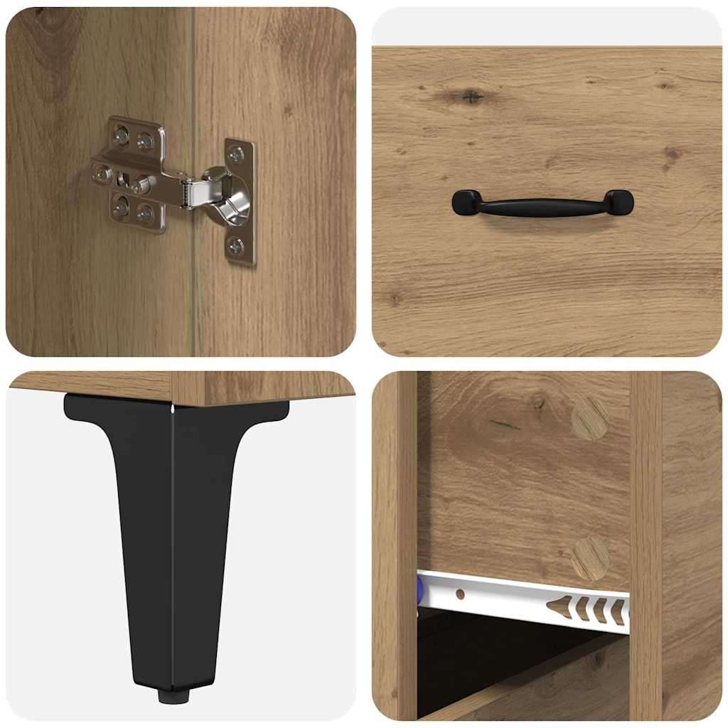 Highboard Artisan-Eiche 69,5 x 34 x 180 cm Holzwerkstoff