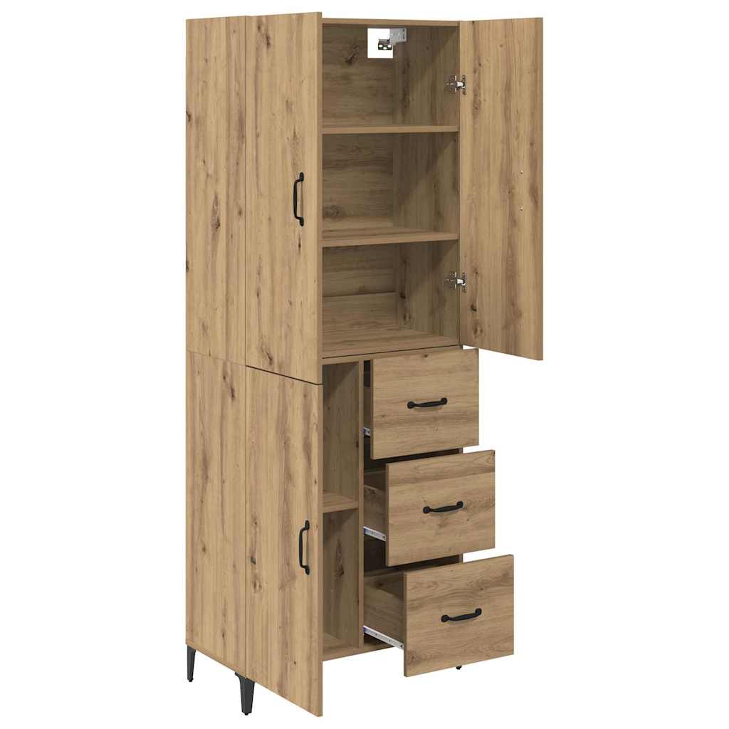 Highboard Artisan-Eiche 69,5 x 34 x 180 cm Holzwerkstoff