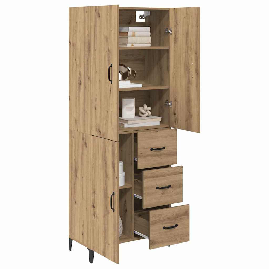 Highboard Artisan-Eiche 69,5 x 34 x 180 cm Holzwerkstoff