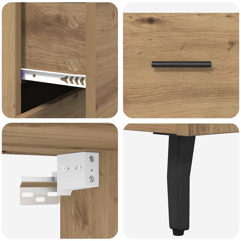 Highboard 2 pcs Artisan-Eiche 69,5 x 34 x 180 cm Holzwerkstoff