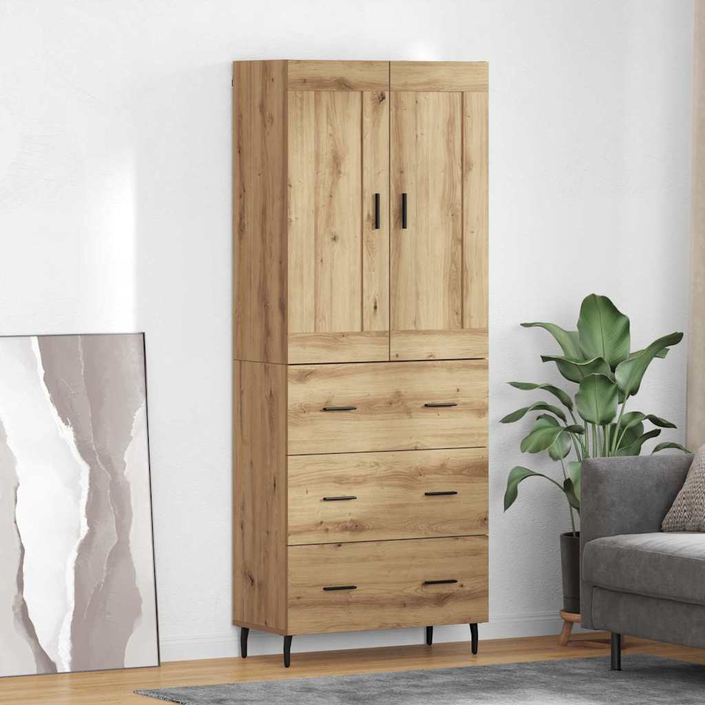 Highboard 2 pcs Artisan-Eiche 69,5 x 34 x 180 cm Holzwerkstoff