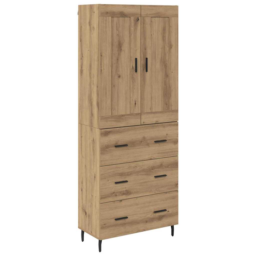 Highboard 2 pcs Artisan-Eiche 69,5 x 34 x 180 cm Holzwerkstoff