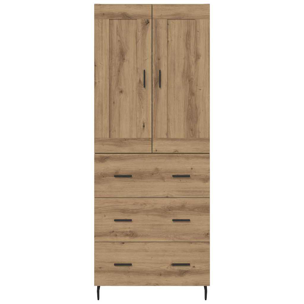 Highboard 2 pcs Artisan-Eiche 69,5 x 34 x 180 cm Holzwerkstoff