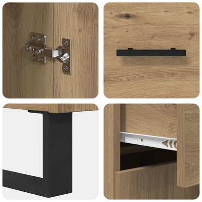 Highboard 2 stk. Artisan-Eiche 69,5 x 34 x 180 cm
