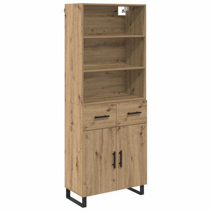 Highboard 2 stk. Artisan-Eiche 69,5 x 34 x 180 cm