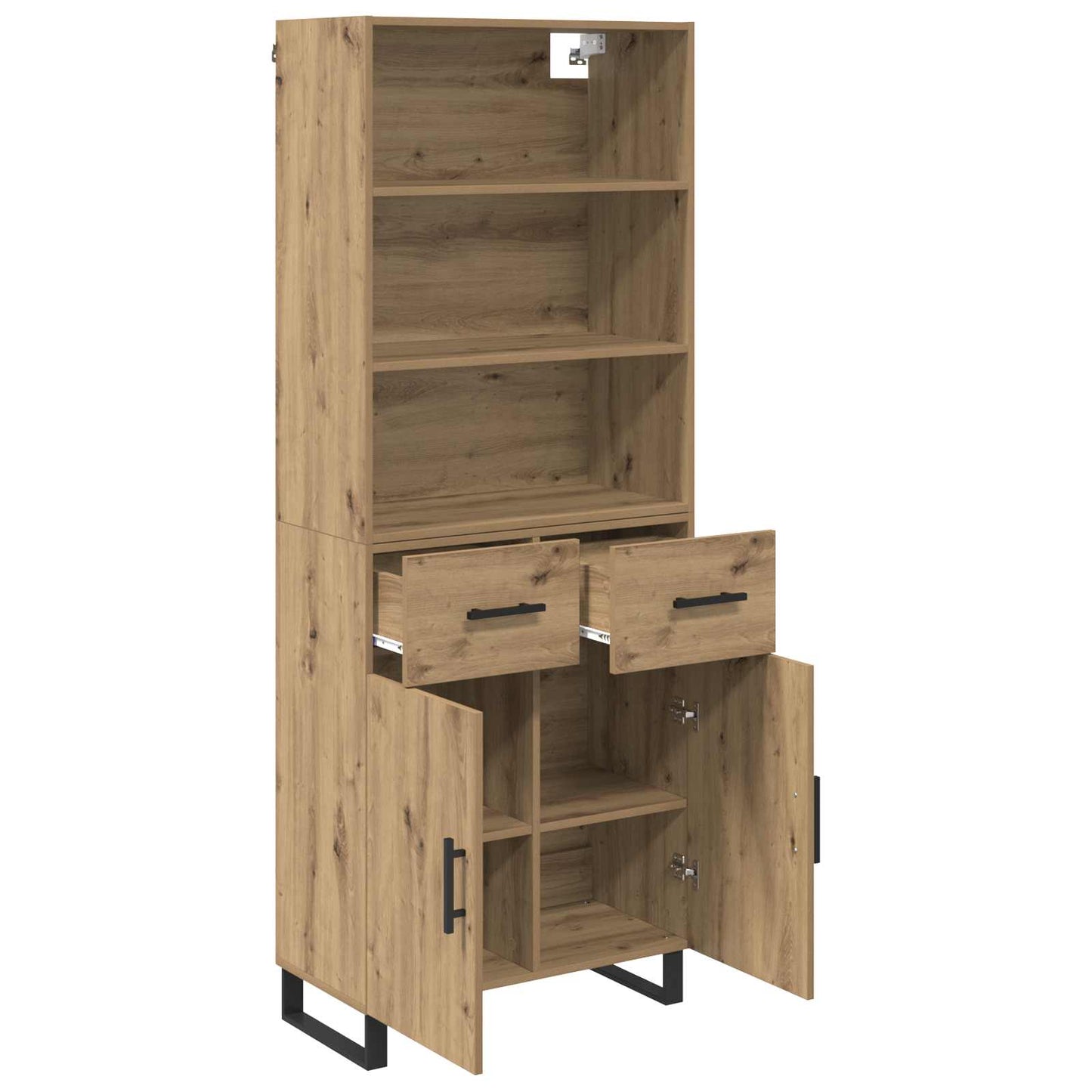 Highboard 2 stk. Artisan-Eiche 69,5 x 34 x 180 cm