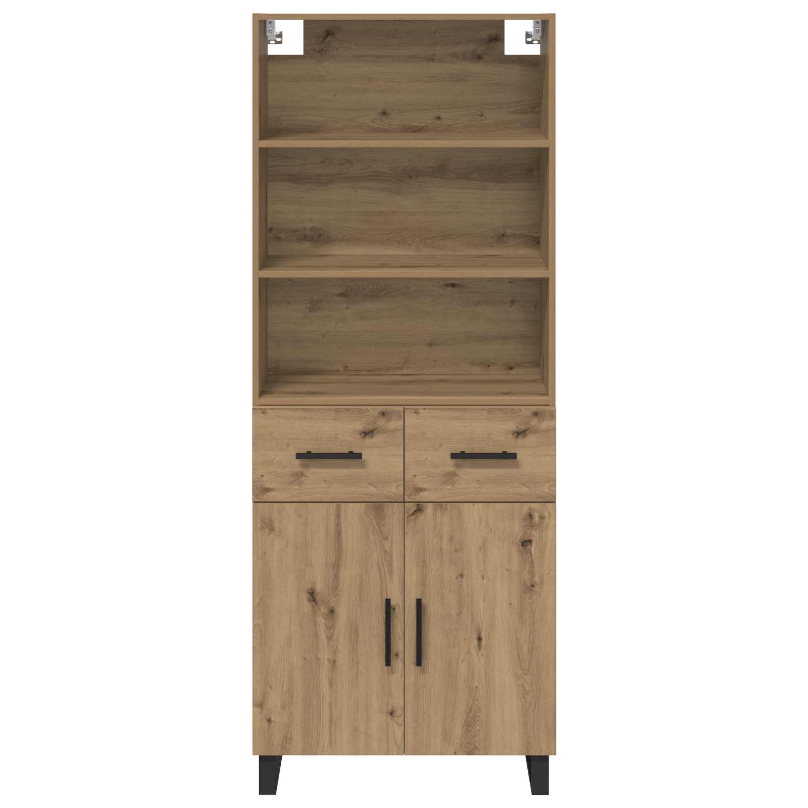 Highboard 2 stk. Artisan-Eiche 69,5 x 34 x 180 cm