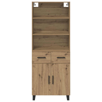 Highboard 2 stk. Artisan-Eiche 69,5 x 34 x 180 cm