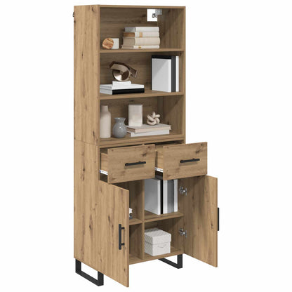 Highboard 2 stk. Artisan-Eiche 69,5 x 34 x 180 cm