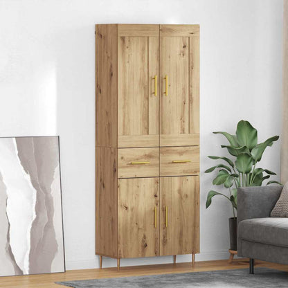 Highboard Artisan-Eiche 69,5 x 34 x 180 cm Holzwerkstoff
