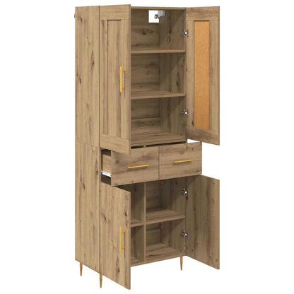 Highboard Artisan-Eiche 69,5 x 34 x 180 cm Holzwerkstoff