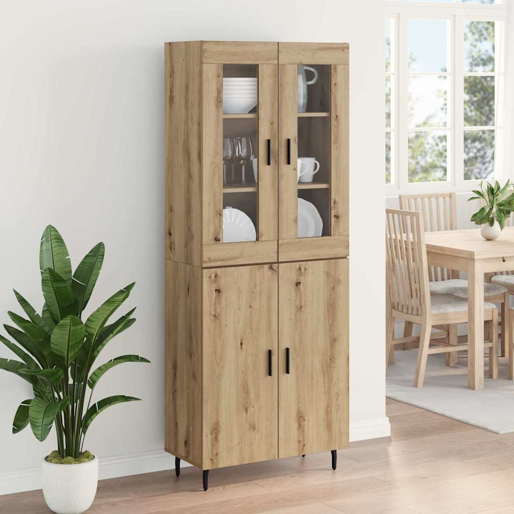 Highboard 2 stk. Artisan-Eiche 69,5 x 34 x 180 cm Holzwerkstoff