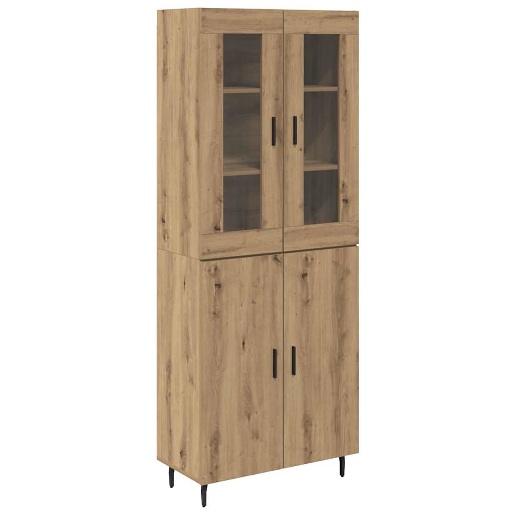 Highboard 2 stk. Artisan-Eiche 69,5 x 34 x 180 cm Holzwerkstoff
