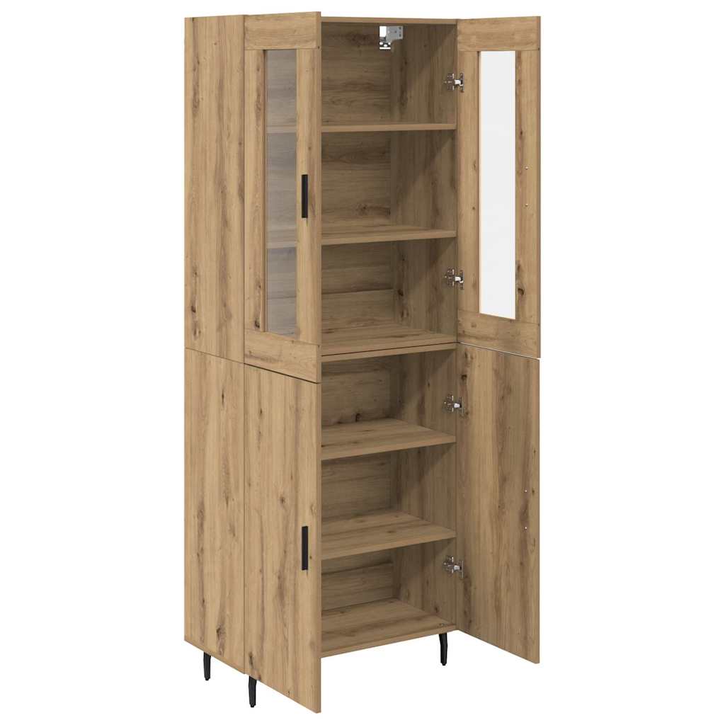 Highboard 2 stk. Artisan-Eiche 69,5 x 34 x 180 cm Holzwerkstoff