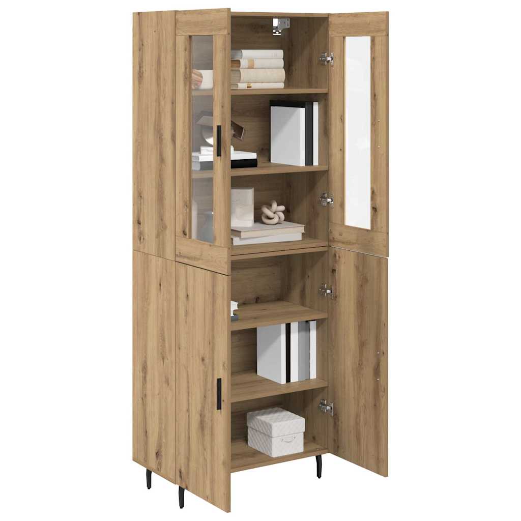 Highboard 2 stk. Artisan-Eiche 69,5 x 34 x 180 cm Holzwerkstoff