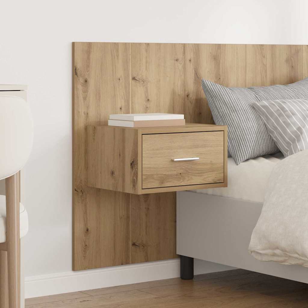 Kopfteil mit Schrank 3 stk. Artisan-Eiche Holzwerkstoff