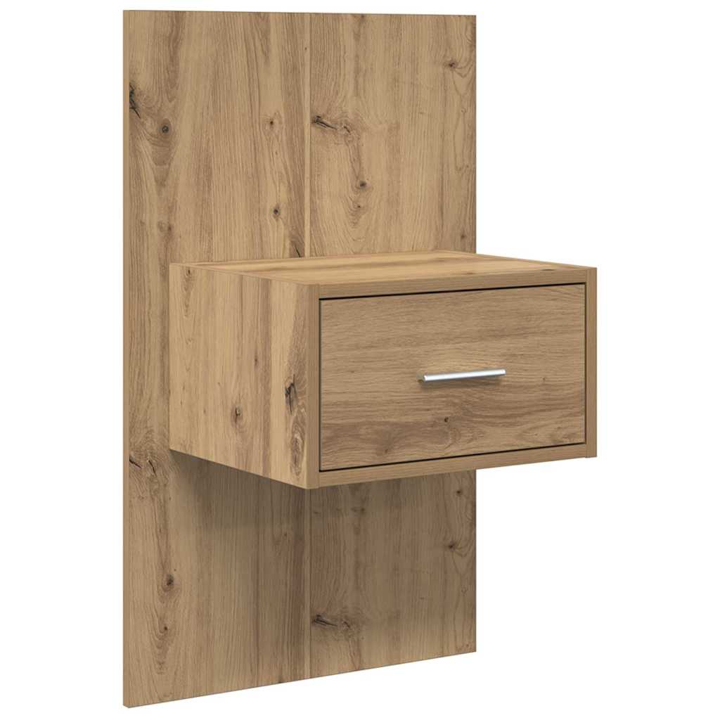 Kopfteil mit Schrank 3 stk. Artisan-Eiche Holzwerkstoff