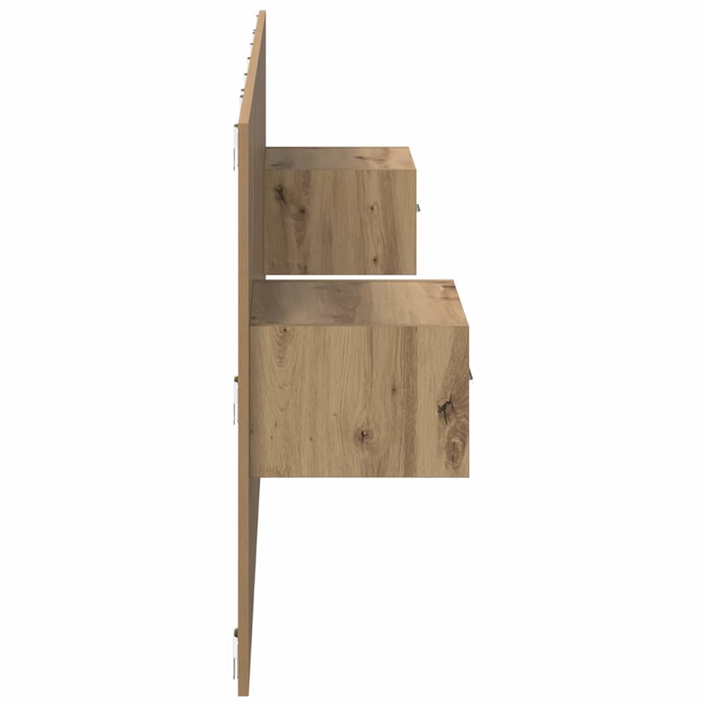 Kopfteil mit Schrank 3 stk. Artisan-Eiche Holzwerkstoff