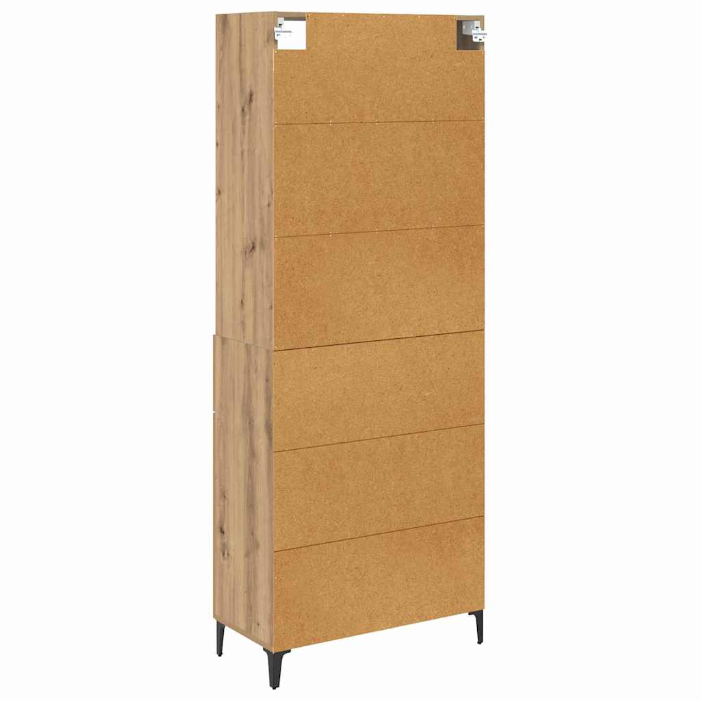 Highboard Artisan-Eiche 69,5 x 34 x 180 cm Holzwerkstoff