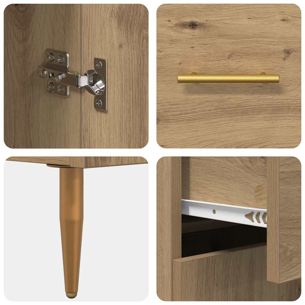 Highboard Artisan-Eiche 69,5 x 34 x 180 cm Holzwerkstoff