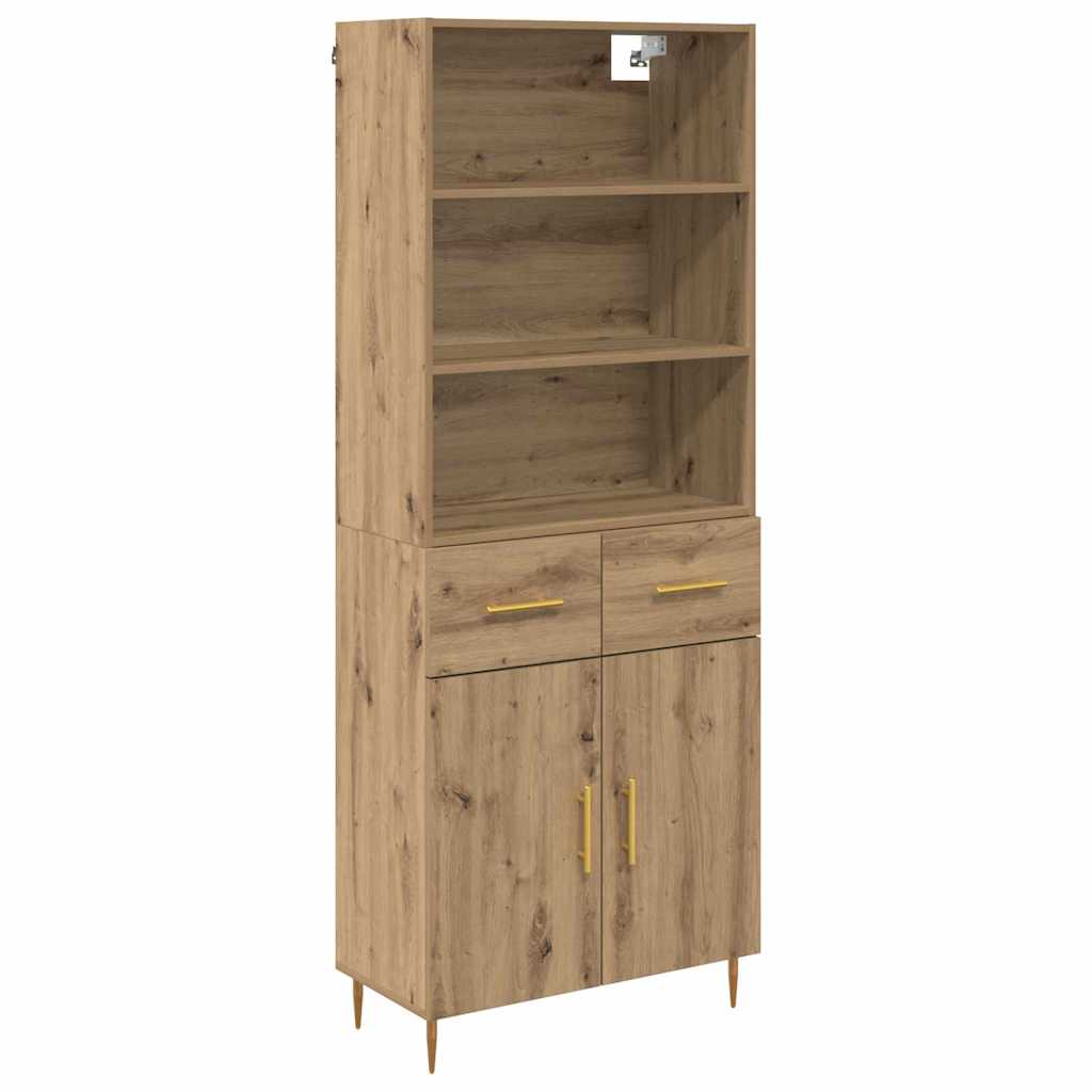 Highboard Artisan-Eiche 69,5 x 34 x 180 cm Holzwerkstoff