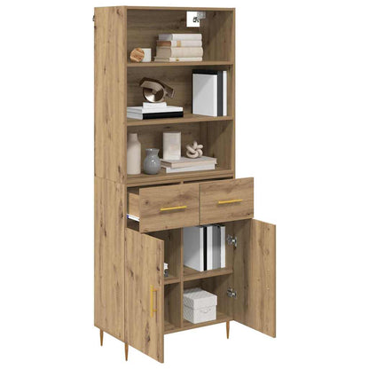 Highboard Artisan-Eiche 69,5 x 34 x 180 cm Holzwerkstoff