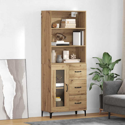 Highboard Artisan-Eiche 69,5 x 34 x 180 cm Holzwerkstoff
