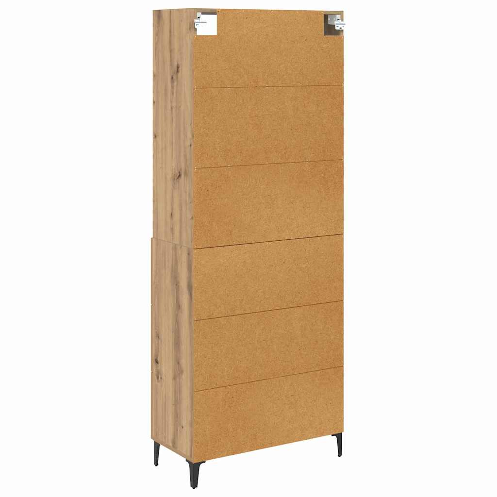 Highboard Artisan-Eiche 69,5 x 34 x 180 cm Holzwerkstoff