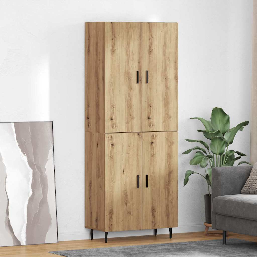 Highboard 2 pcs Artisan-Eiche 69,5 x 34 x 180 cm Holzwerkstoff