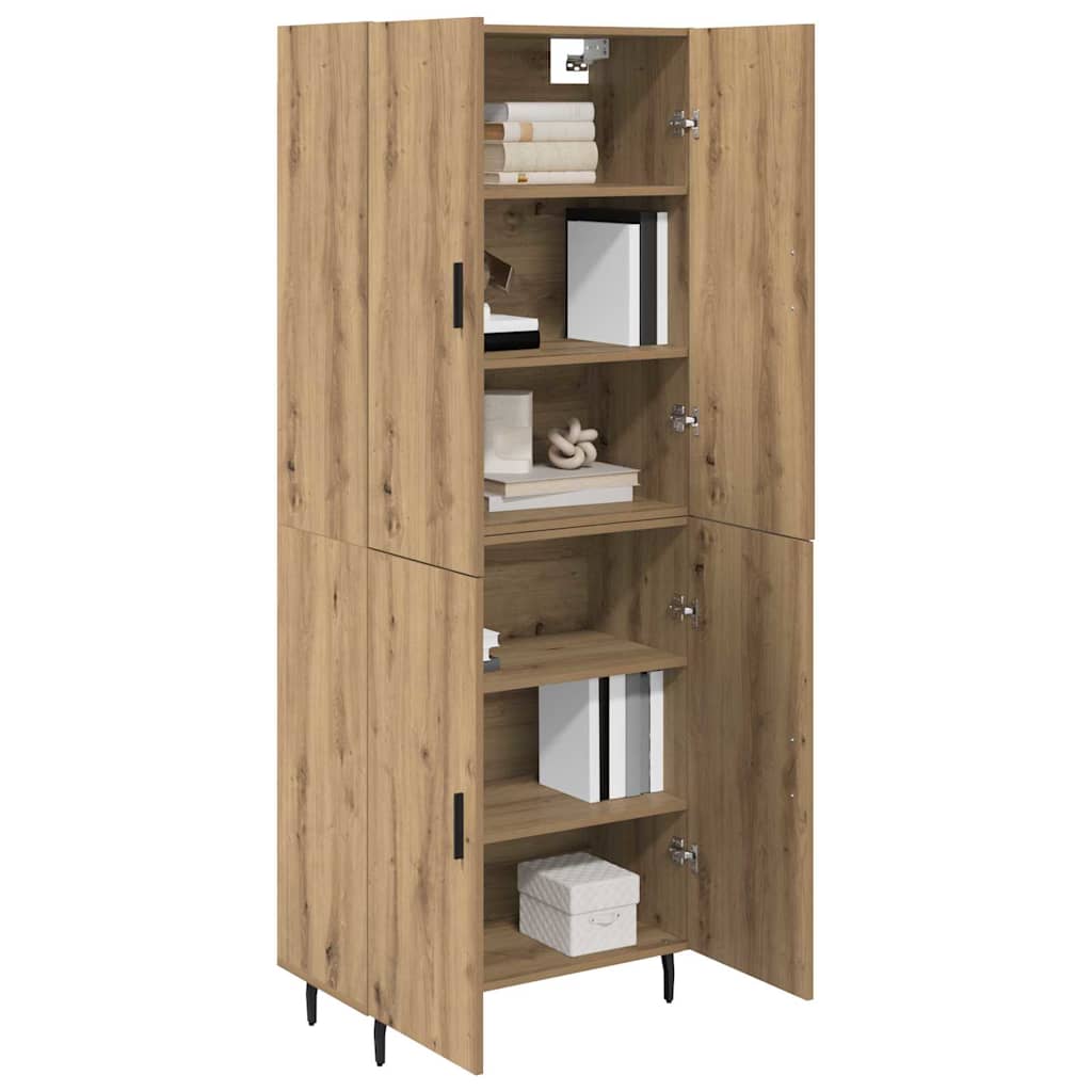 Highboard 2 pcs Artisan-Eiche 69,5 x 34 x 180 cm Holzwerkstoff