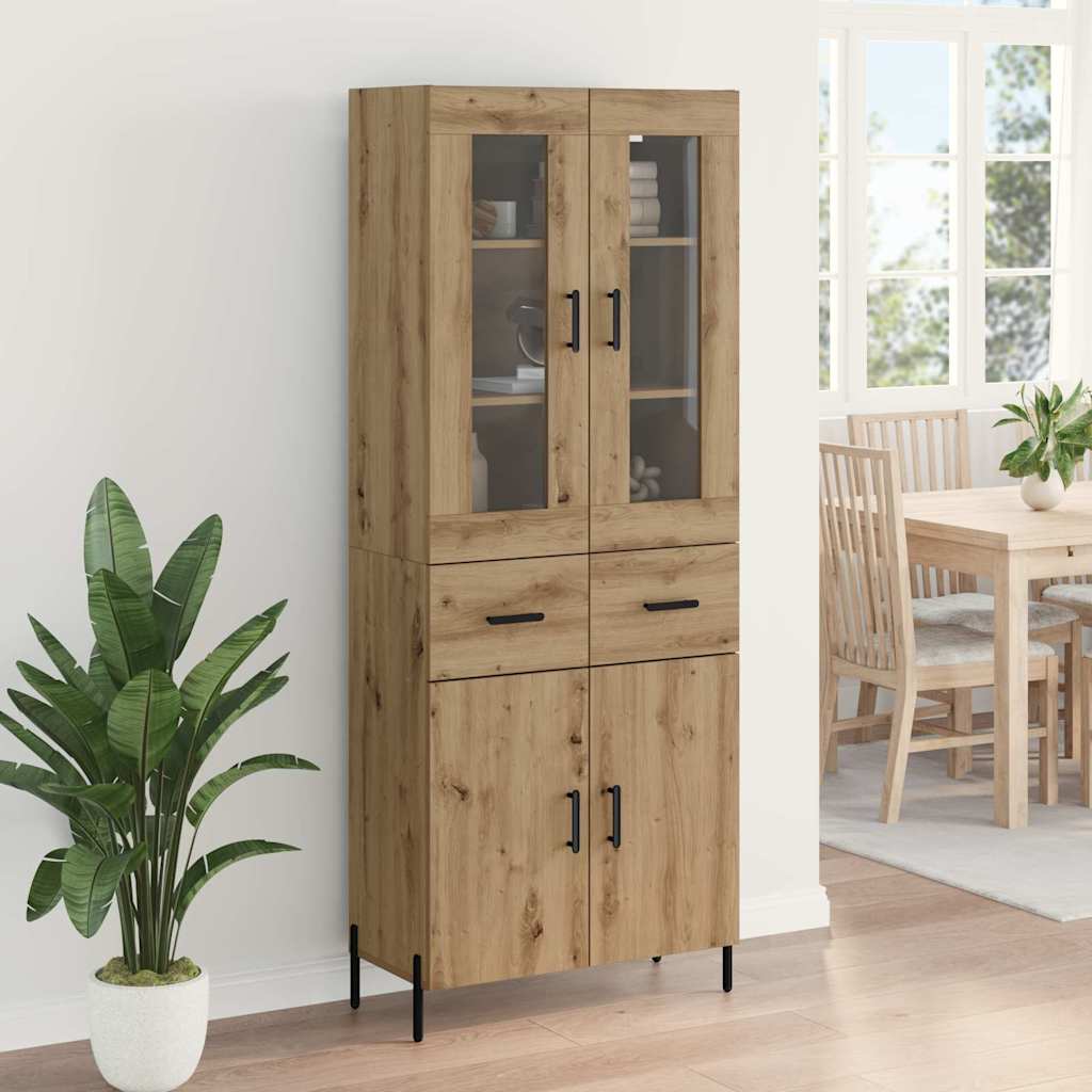 Highboard Artisan-Eiche 69,5 x 34 x 180 cm Holzwerkstoff