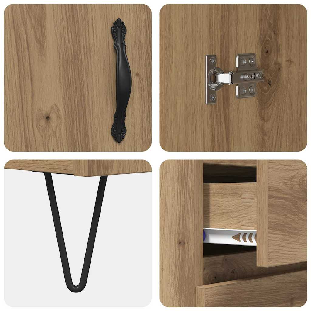 Highboard 2 stk. Artisan-Eiche 69,5 x 34 x 180 cm