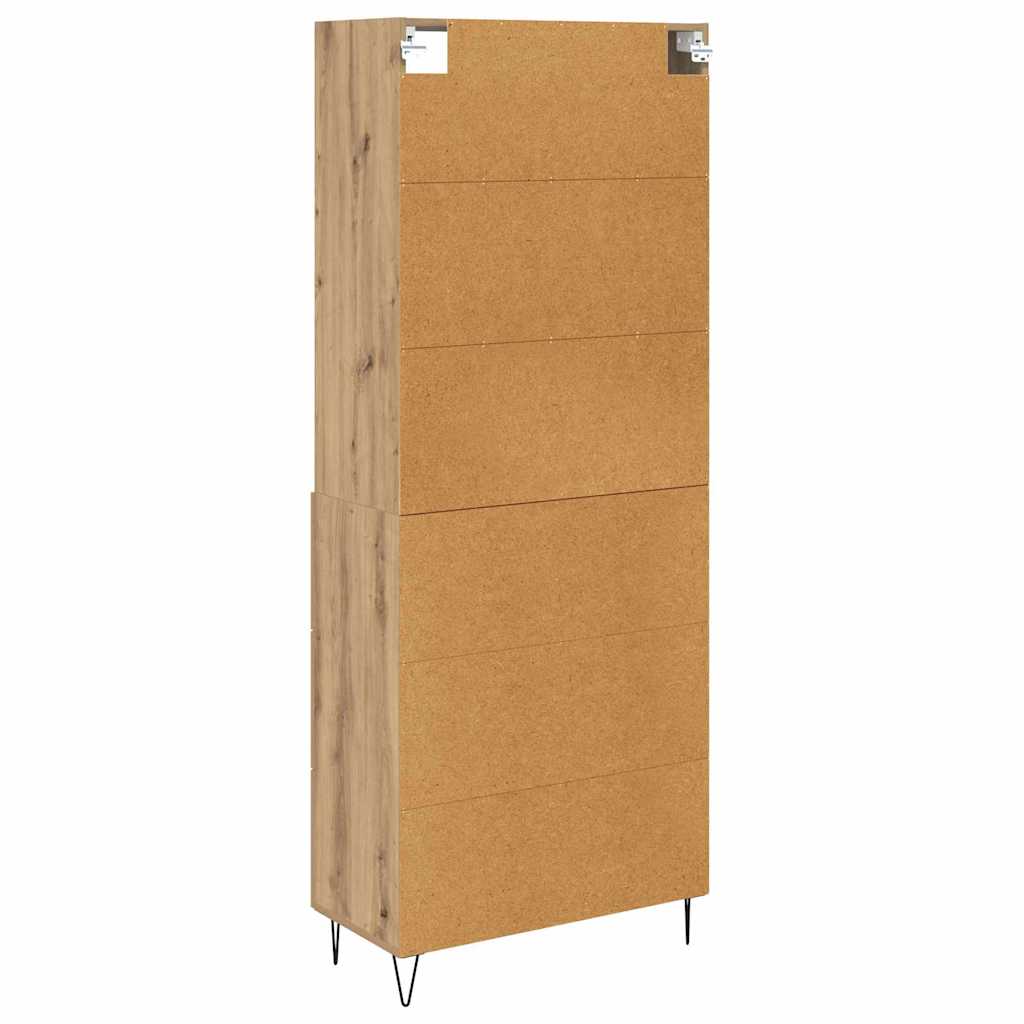 Highboard 2 stk. Artisan-Eiche 69,5 x 34 x 180 cm