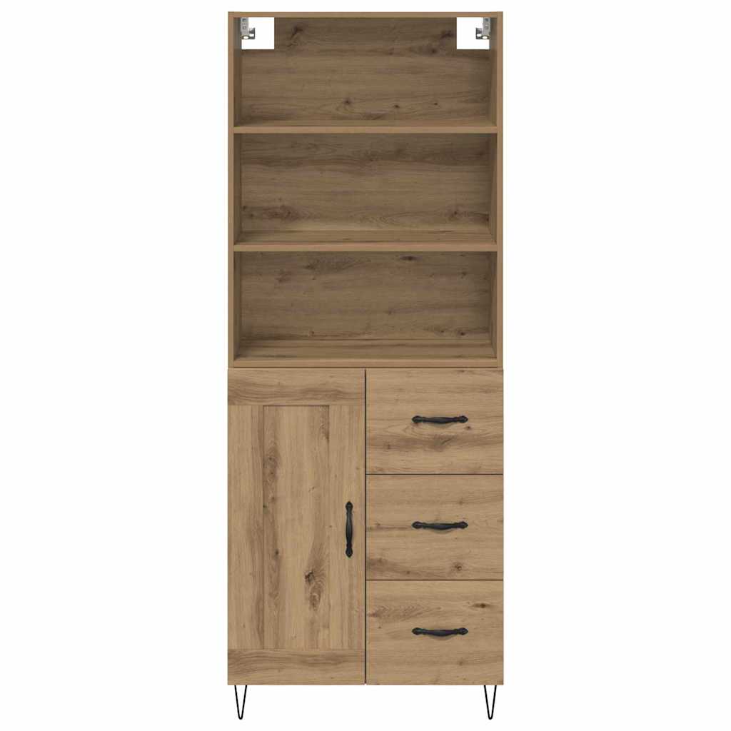 Highboard 2 stk. Artisan-Eiche 69,5 x 34 x 180 cm