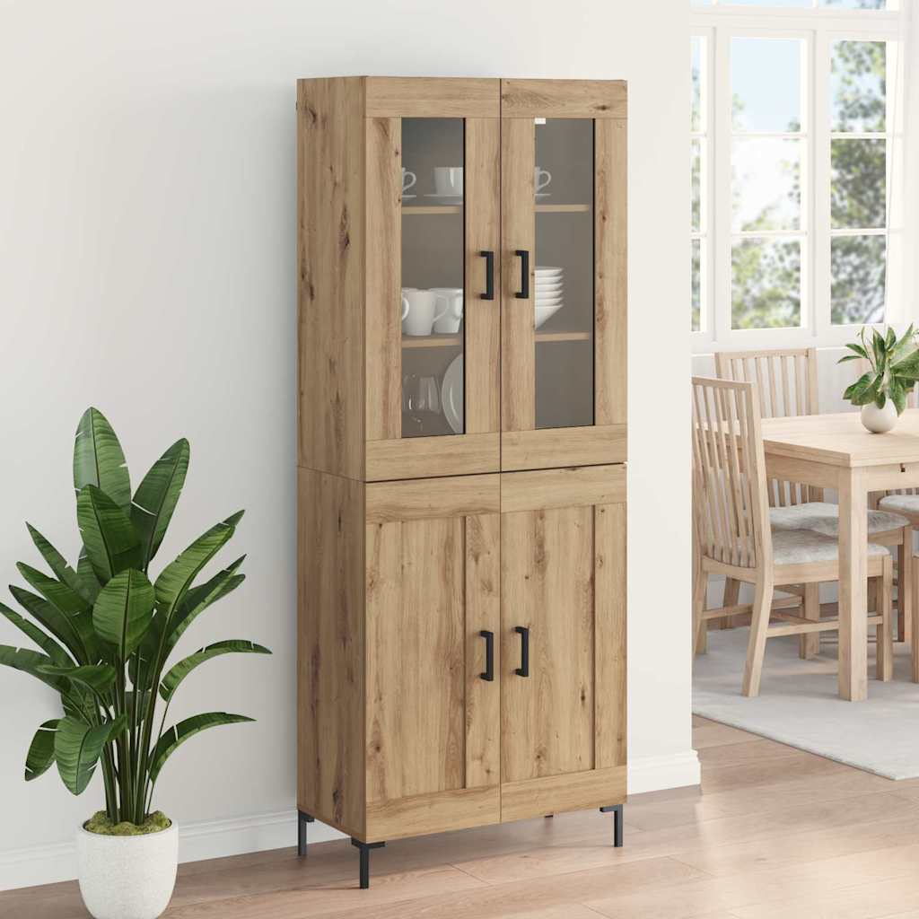 Highboard 2 pcs Artisan-Eiche 69,5 x 34 x 180 cm Holzwerkstoff