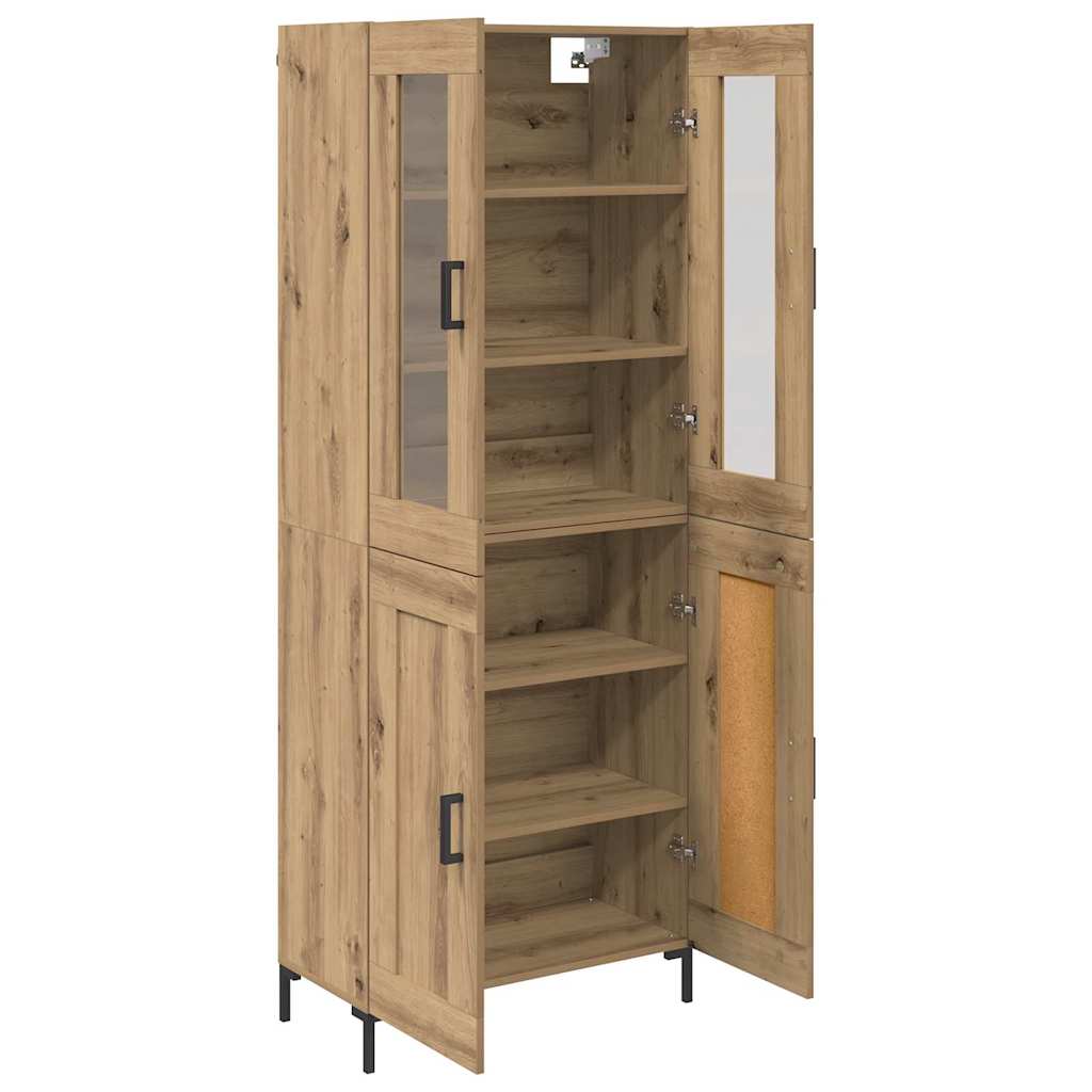 Highboard 2 pcs Artisan-Eiche 69,5 x 34 x 180 cm Holzwerkstoff