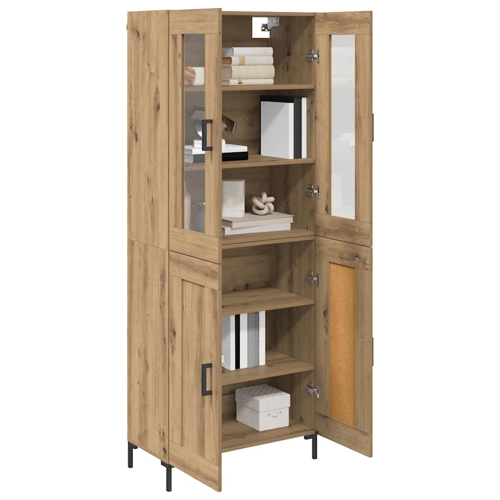 Highboard 2 pcs Artisan-Eiche 69,5 x 34 x 180 cm Holzwerkstoff