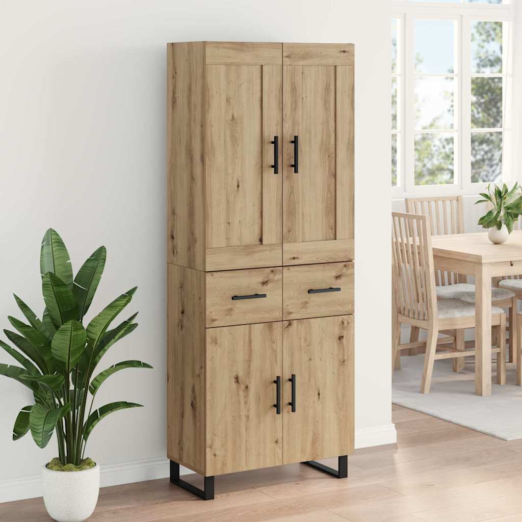 Highboard 2 stk. Artisan-Eiche 69,5 x 34 x 180 cm