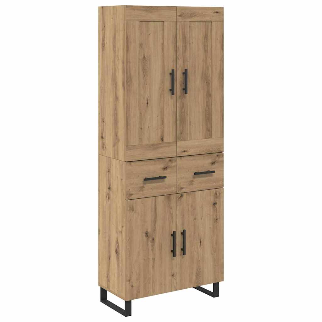 Highboard 2 stk. Artisan-Eiche 69,5 x 34 x 180 cm