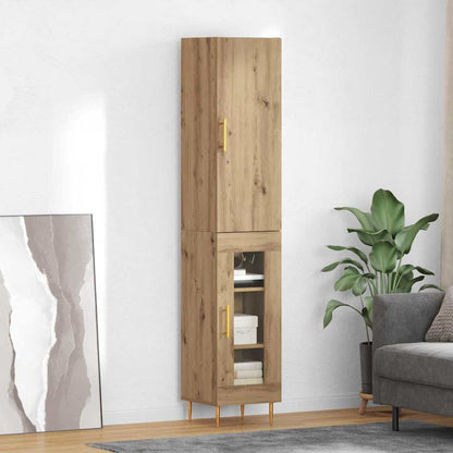 Highboard 2 stk. Artisan-Eiche 34,5 x 34 x 180 cm Holzwerkstoff